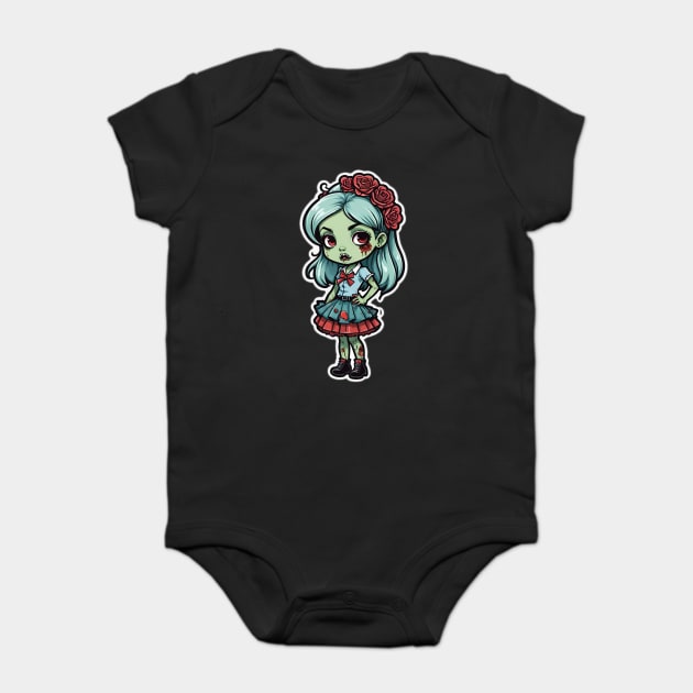 Rockabilly Zombie Girl 2 Baby Bodysuit by Grave Digs